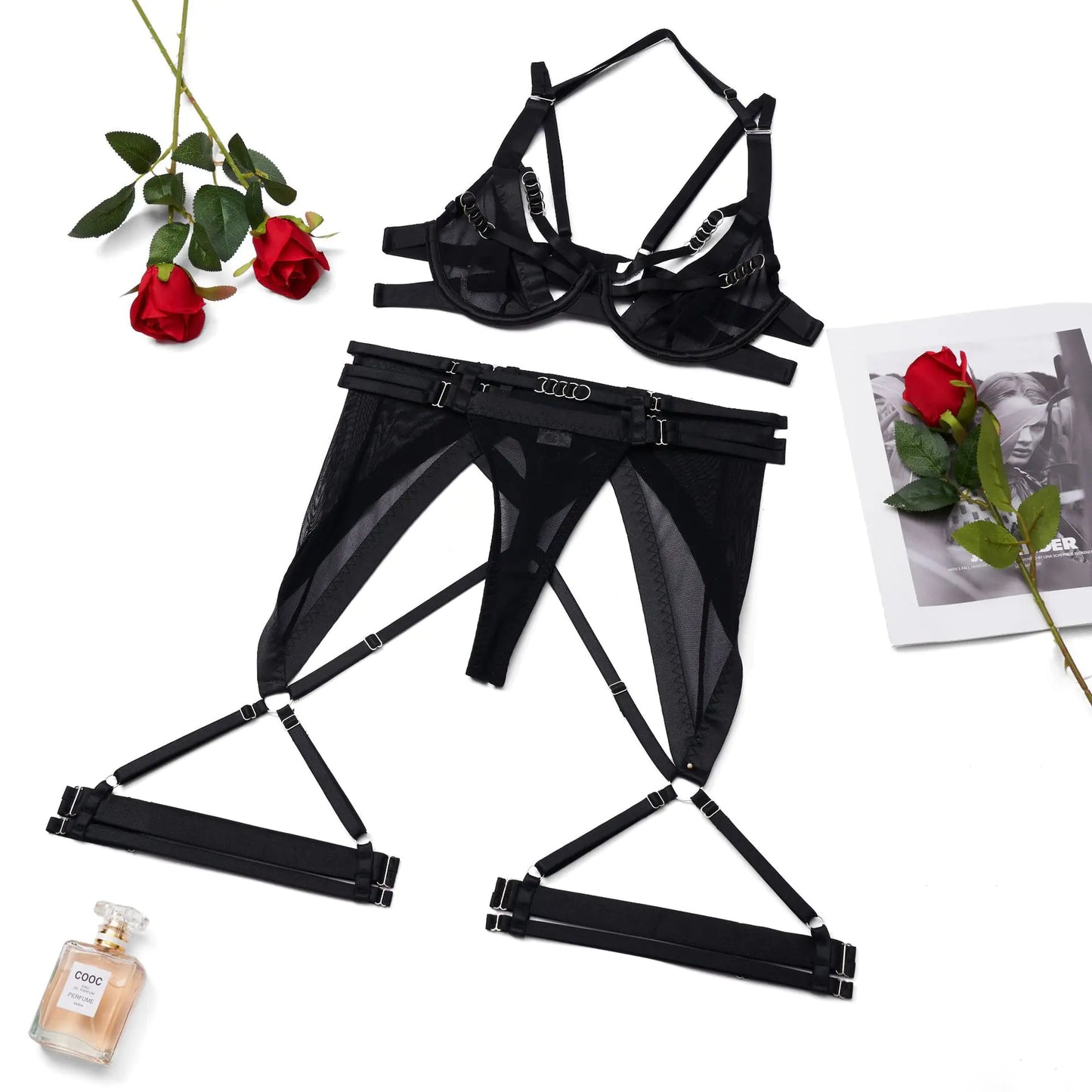 New Heavy Metal Neckline Lingerie Set