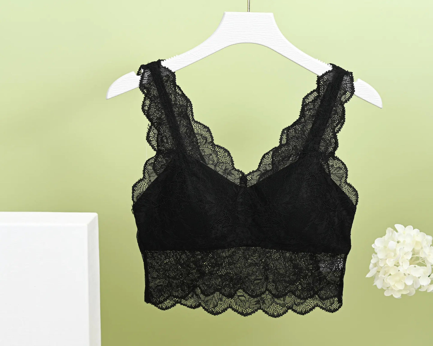 Lace French Bra for Women - Wireless and Supportive - Lingerie