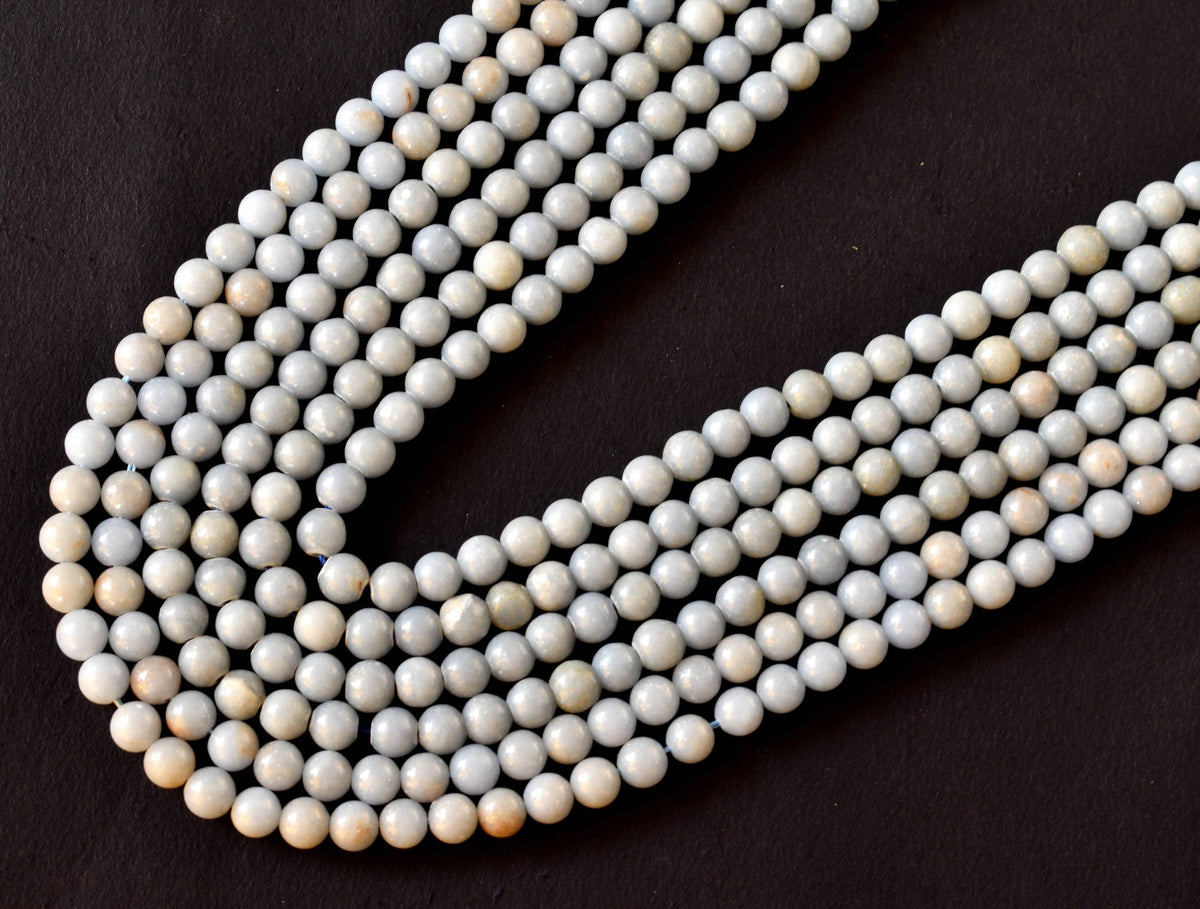 Angelite Beads, Natural Crystal Round Beads 4mm to 12mm