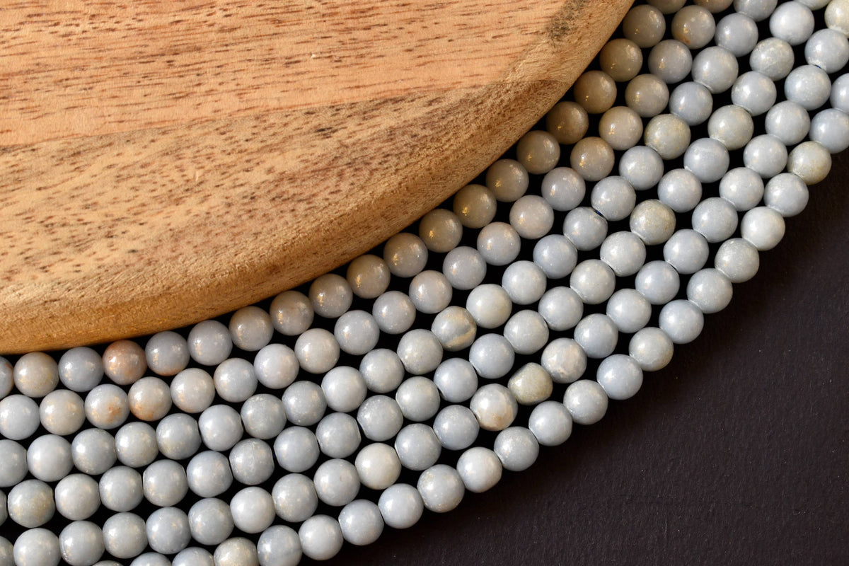 Angelite Beads, Natural Crystal Round Beads 4mm to 12mm