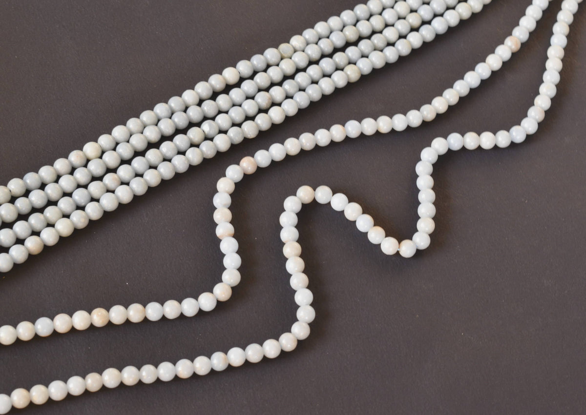Angelite Beads, Natural Crystal Round Beads 4mm to 12mm