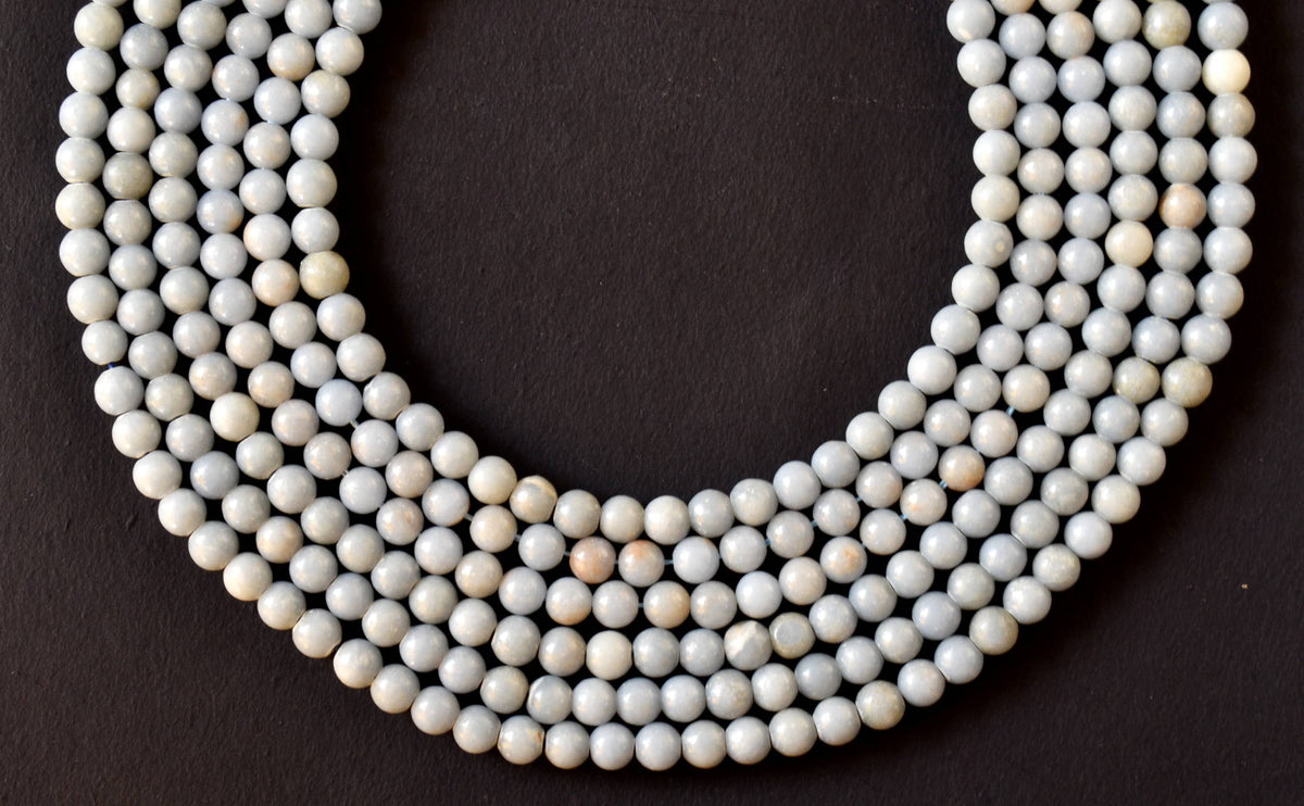 Angelite Beads, Natural Crystal Round Beads 4mm to 12mm