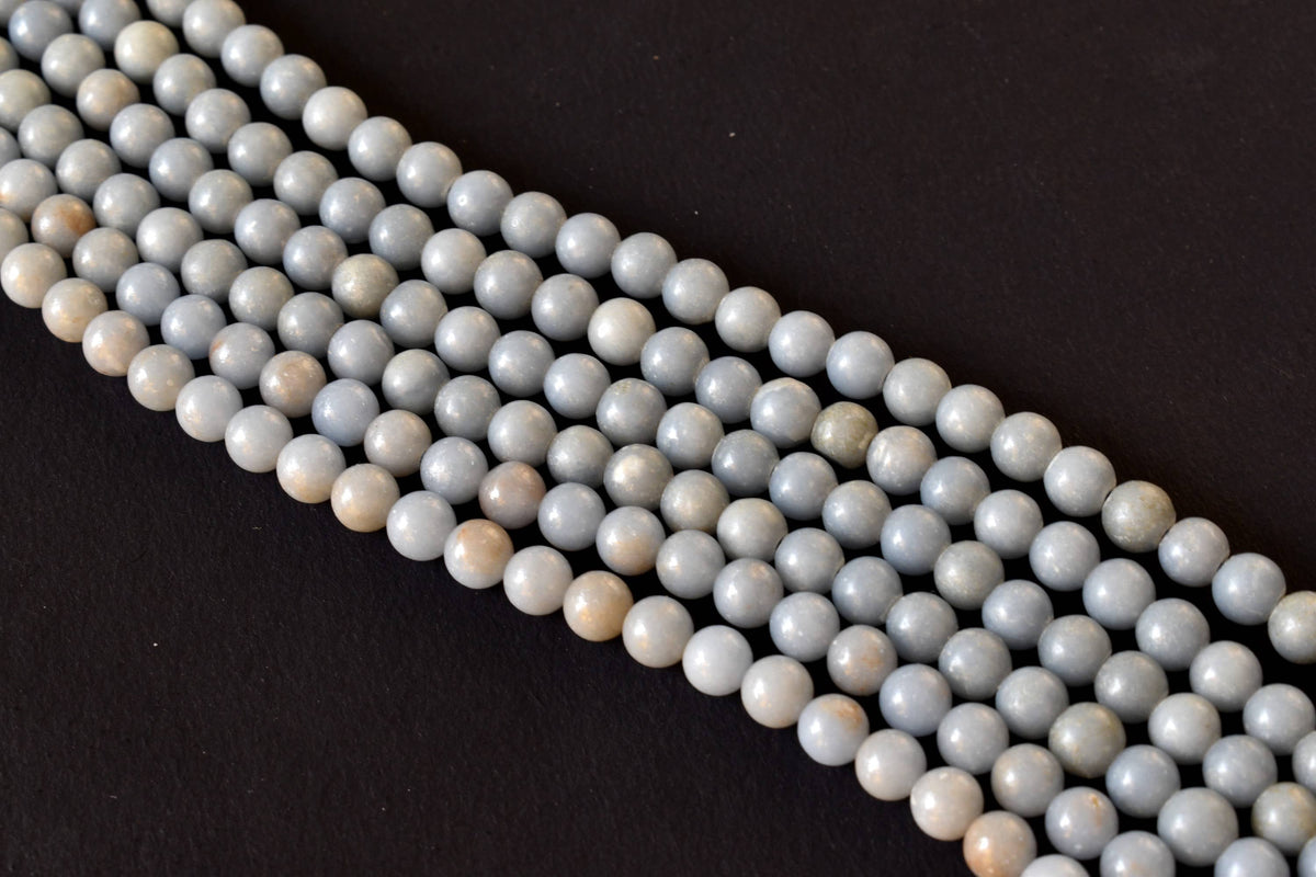 Angelite Beads, Natural Crystal Round Beads 4mm to 12mm