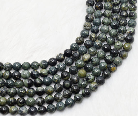 Kambaba Jasper Beads, Natural Round Crystal Beads 4mm to 10mm.