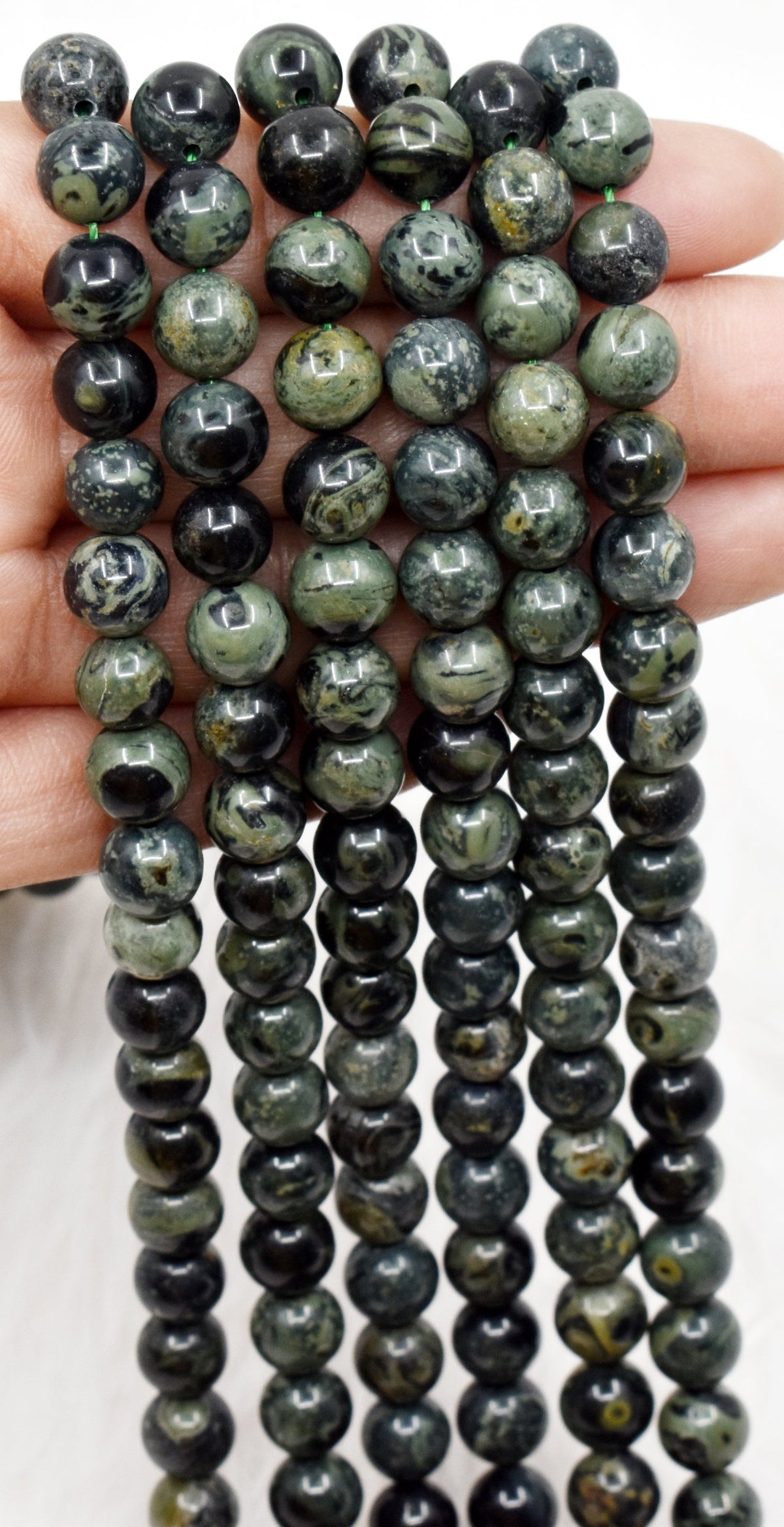 Kambaba Jasper Beads, Natural Round Crystal Beads 4mm to 10mm.