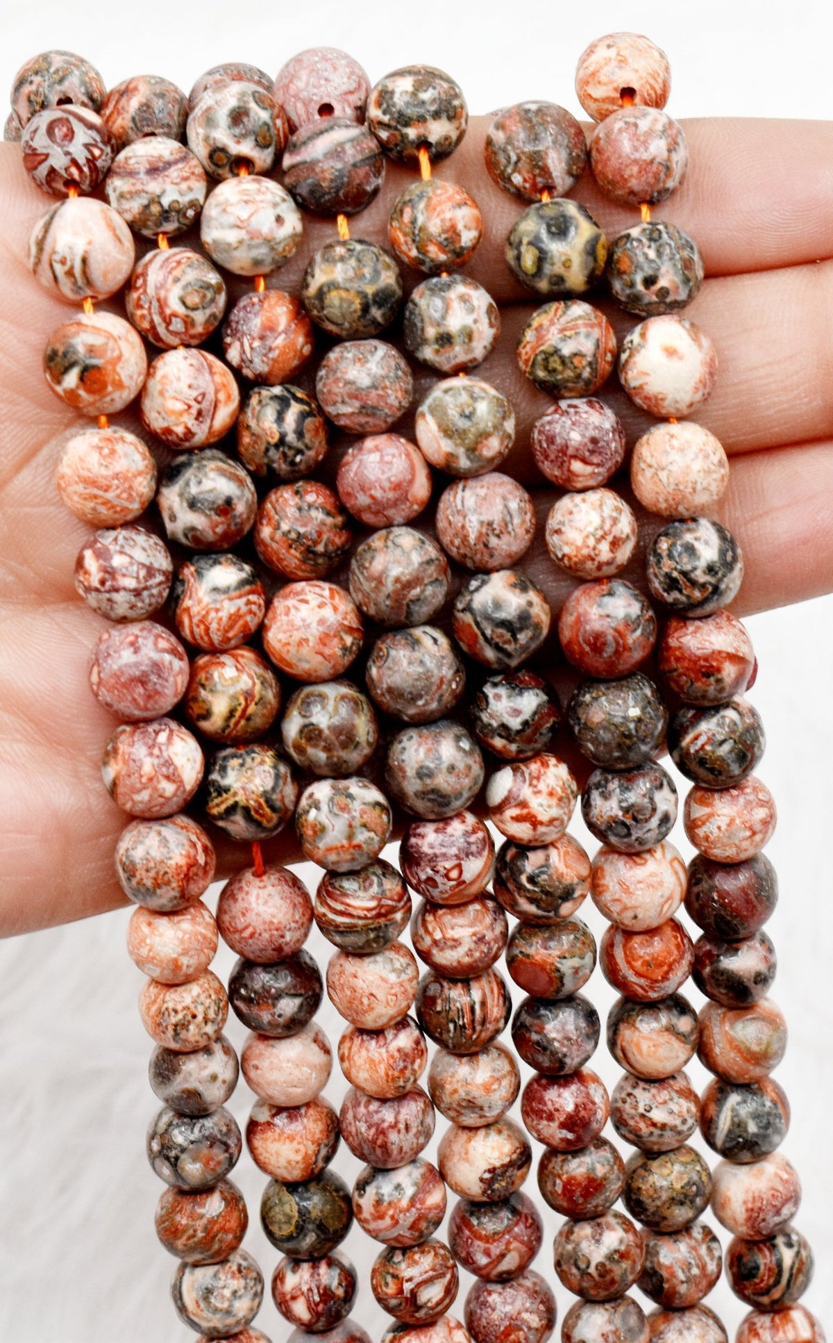 Leopardskin Jasper Beads, Natural Round Crystal Beads 4mm to 10mm.