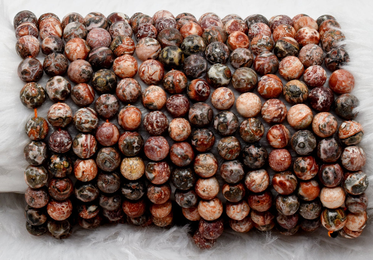Leopardskin Jasper Beads, Natural Round Crystal Beads 4mm to 10mm.