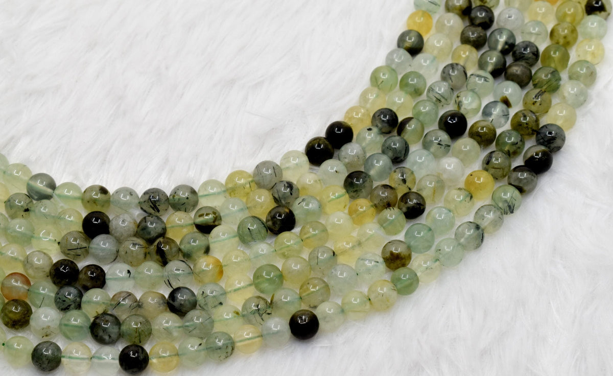 Prehnite Beads, Natural Round Crystal Beads 4mm to 10mm.