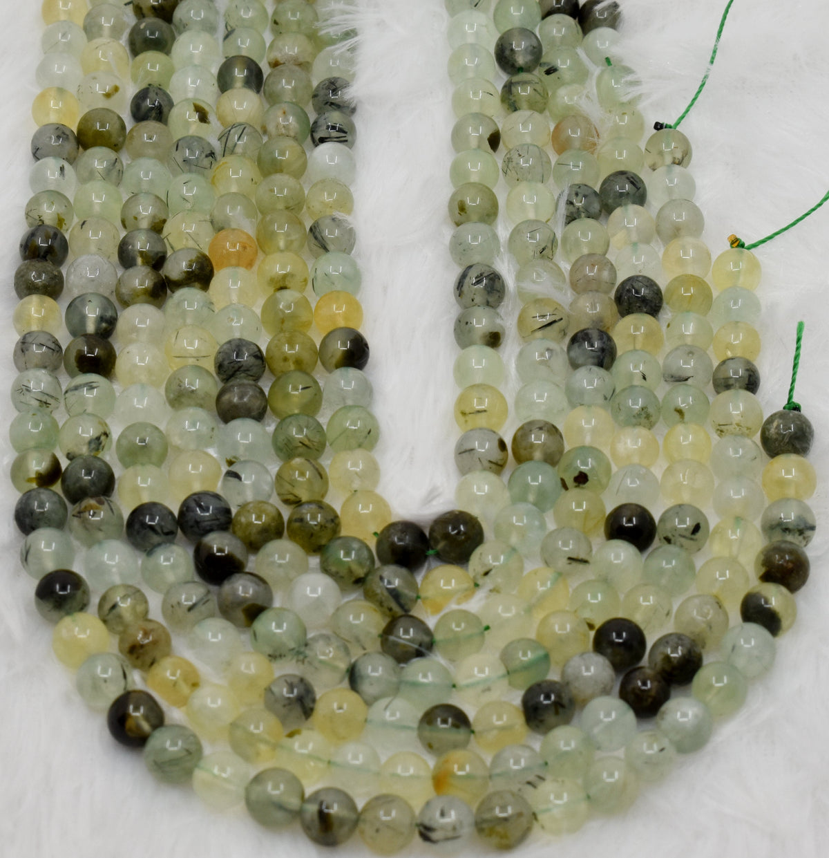 Prehnite Beads, Natural Round Crystal Beads 4mm to 10mm.
