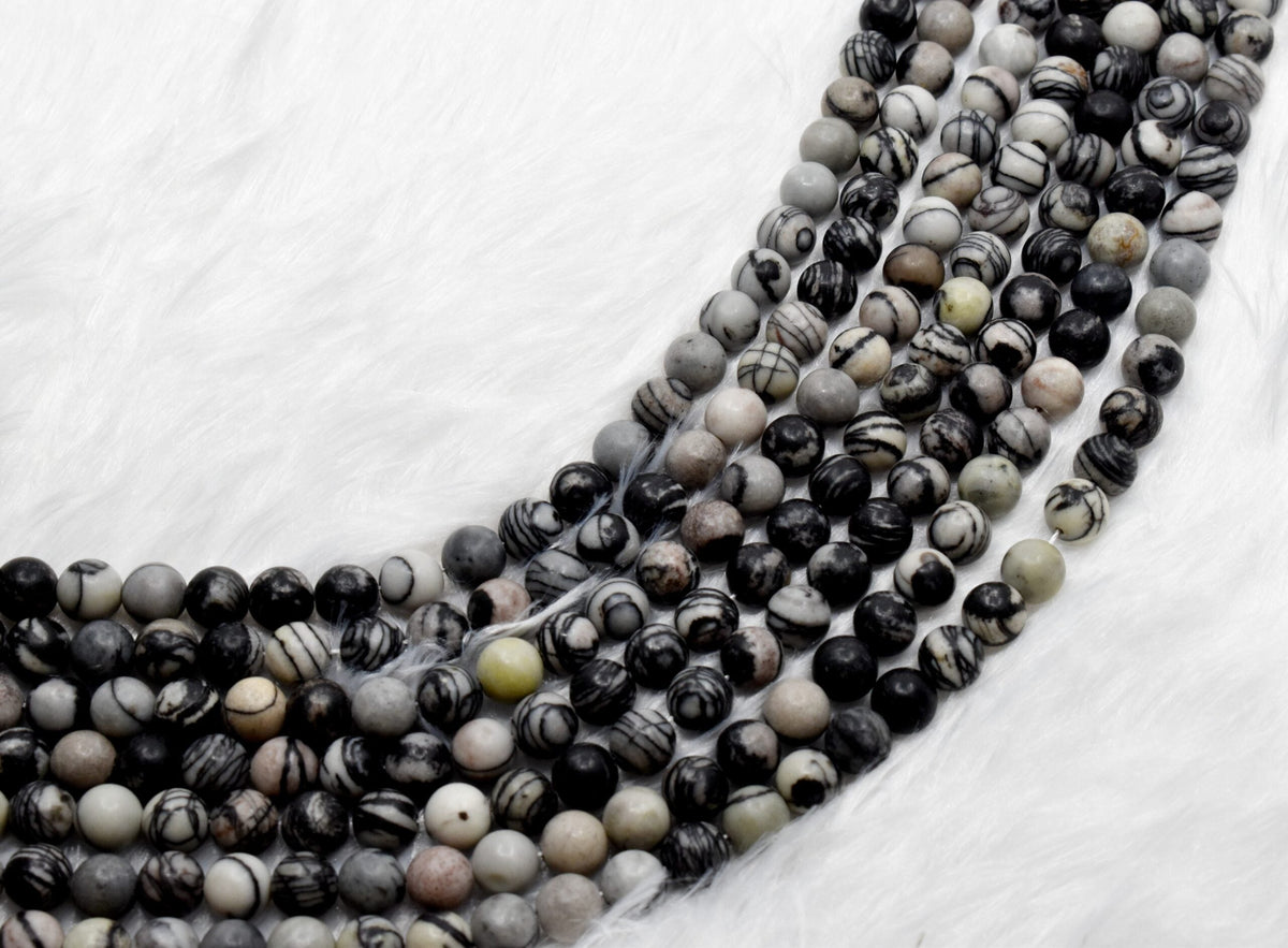 Picasso Jasper Beads, Natural Round Crystal Beads 4mm to 10mm.