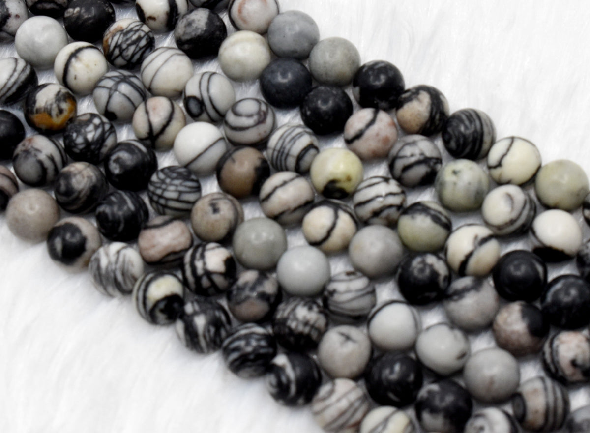Picasso Jasper Beads, Natural Round Crystal Beads 4mm to 10mm.