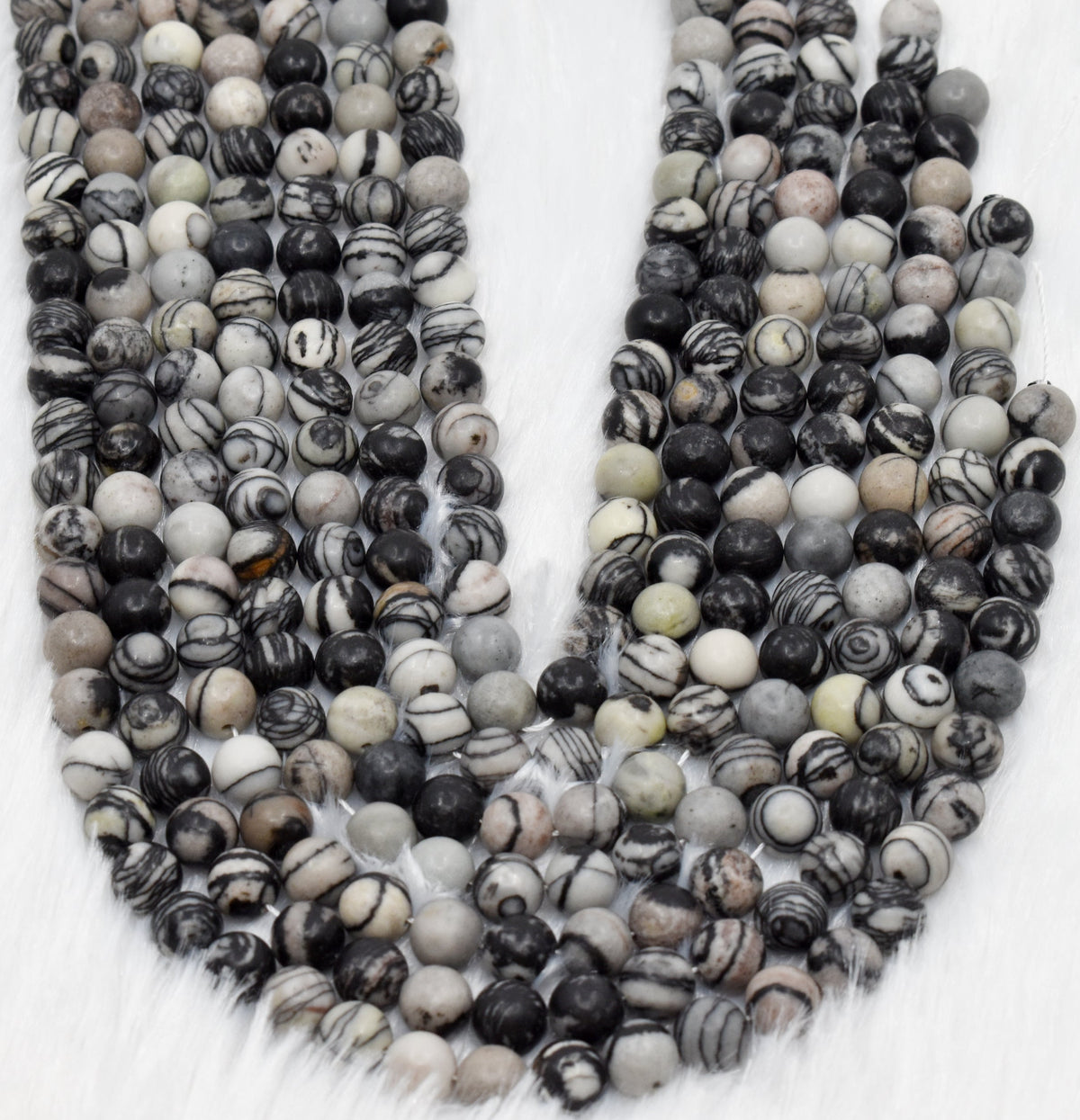 Picasso Jasper Beads, Natural Round Crystal Beads 4mm to 10mm.