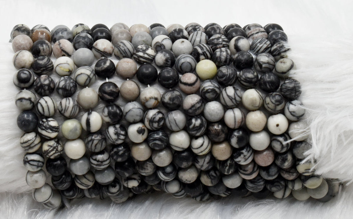 Picasso Jasper Beads, Natural Round Crystal Beads 4mm to 10mm.