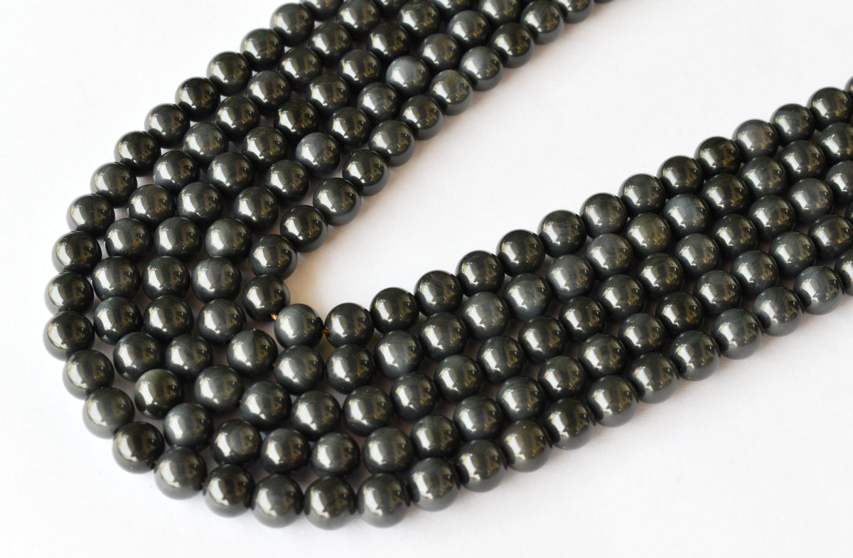 Rainbow Black Obsidian Beads, Natural Round Crystal Beads 4mm to 10mm