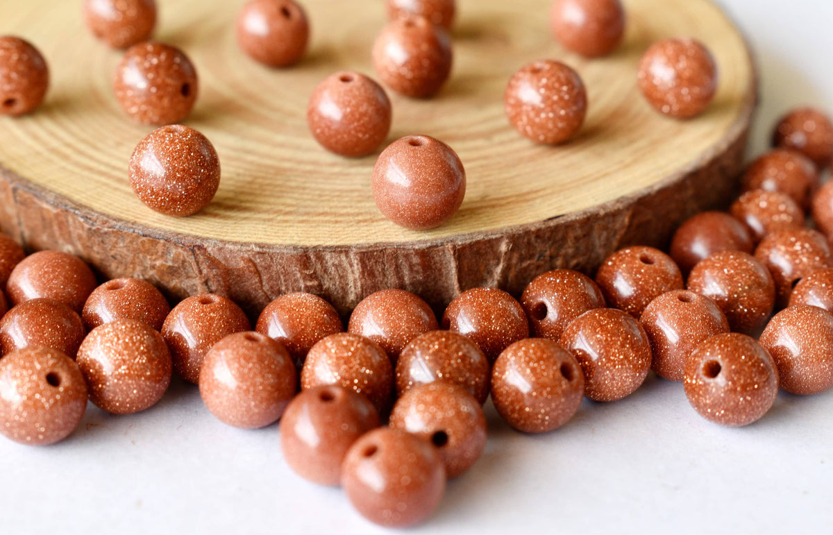 Red Sandstone Beads, Natural Round Crystal Beads 4mm to 16mm