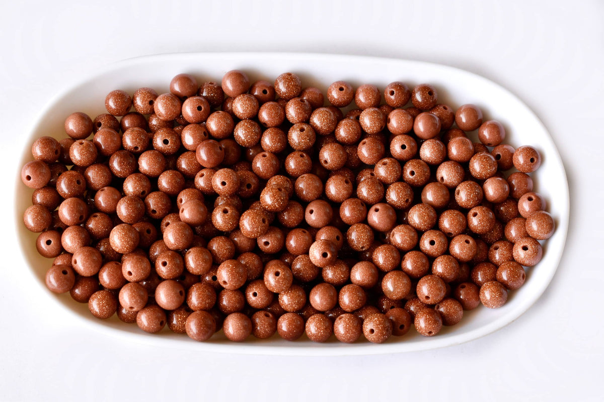 Red Sandstone Beads, Natural Round Crystal Beads 4mm to 16mm