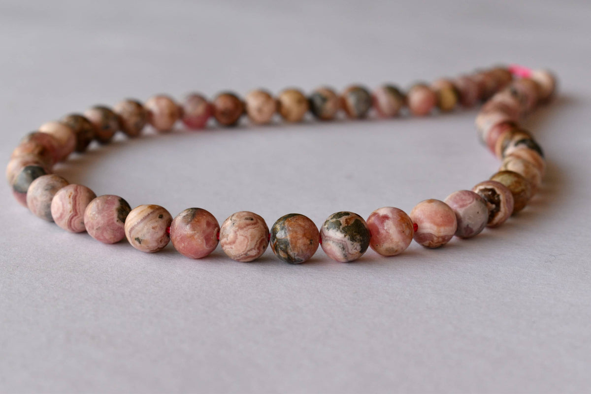 Rhodochrosite Beads, Natural Round Crystal Beads 4mm to 12mm.