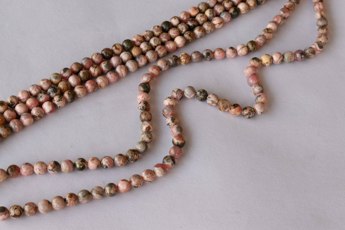 Rhodochrosite Beads, Natural Round Crystal Beads 4mm to 12mm.