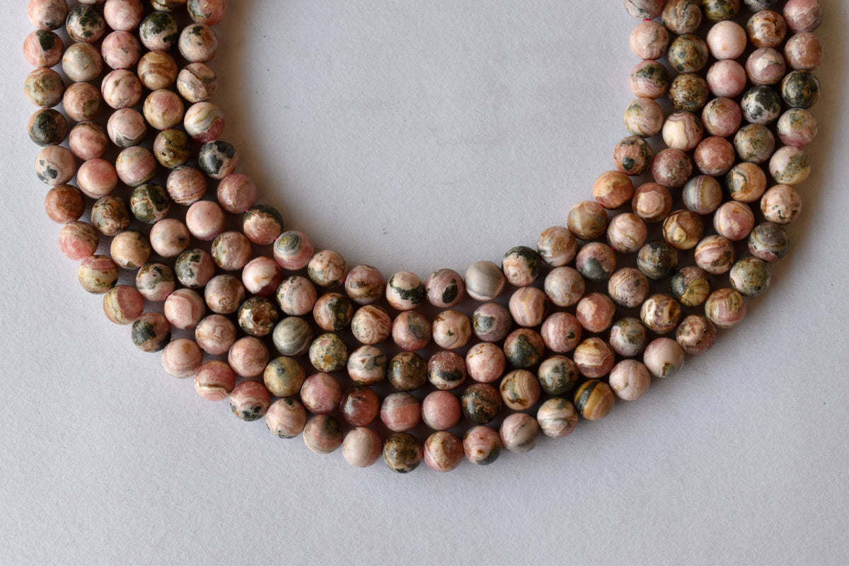 Rhodochrosite Beads, Natural Round Crystal Beads 4mm to 12mm.