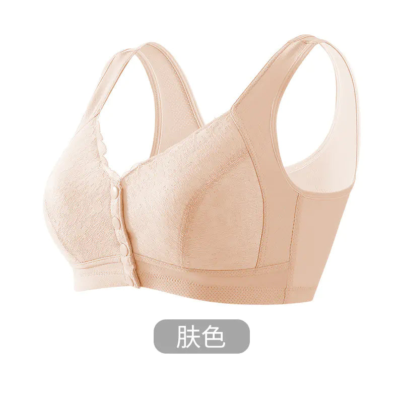 Comfortable Front-Closure Wireless Bra for Seniors - Lingerie