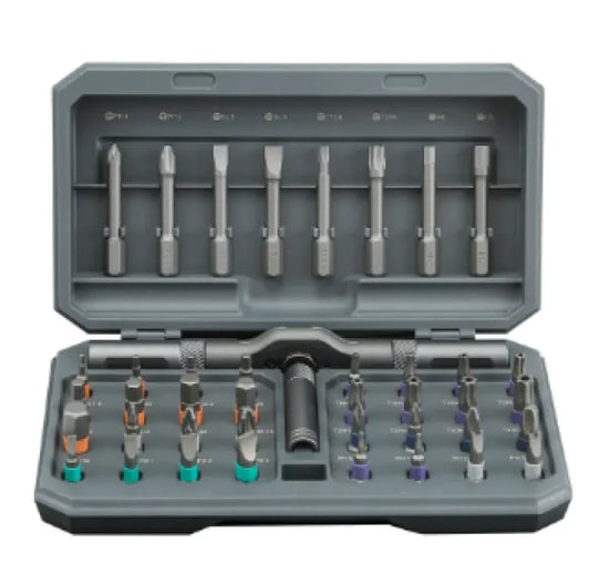 42-in-1 Multi-Purpose Ratchet Screwdriver Set, S2 Alloy Steel, with Case - 888