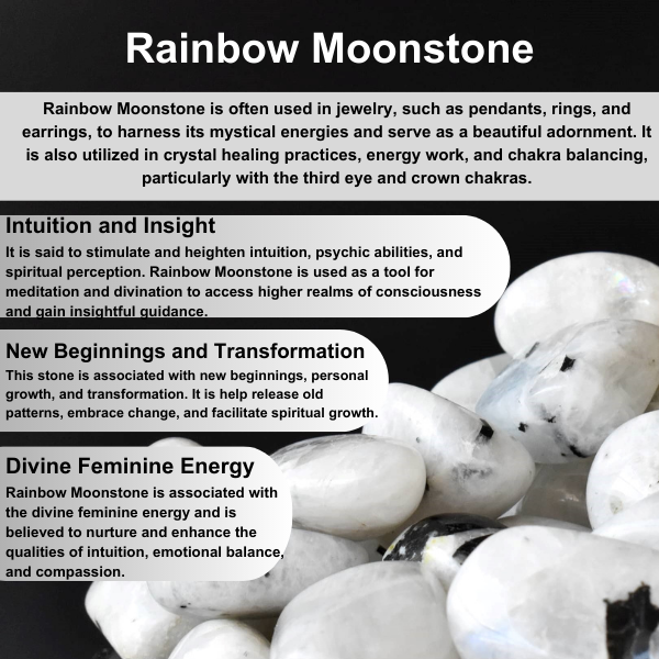 Rainbow Moonstone Pyramids (Bring Balance and compassion)