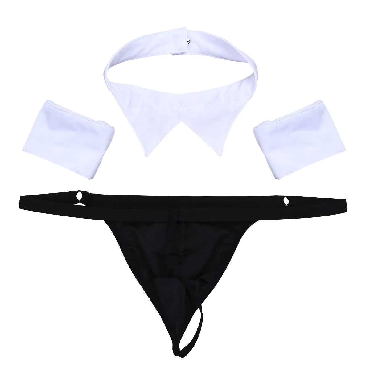 Men's Sexy Tuxedo Lingerie Set with Bow Tie & Cuffs