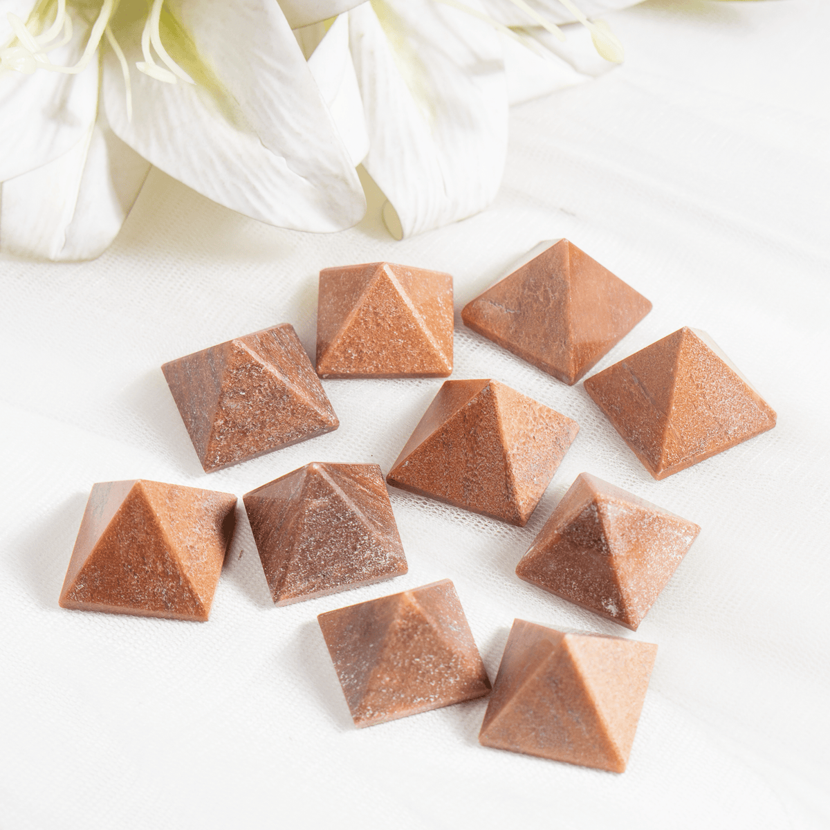 Orange Aventurine Pyramids (Optimism and Contentment)
