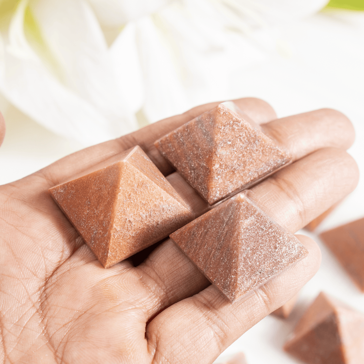 Orange Aventurine Pyramids (Optimism and Contentment)