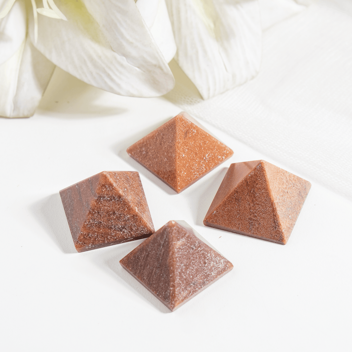 Orange Aventurine Pyramids (Optimism and Contentment)
