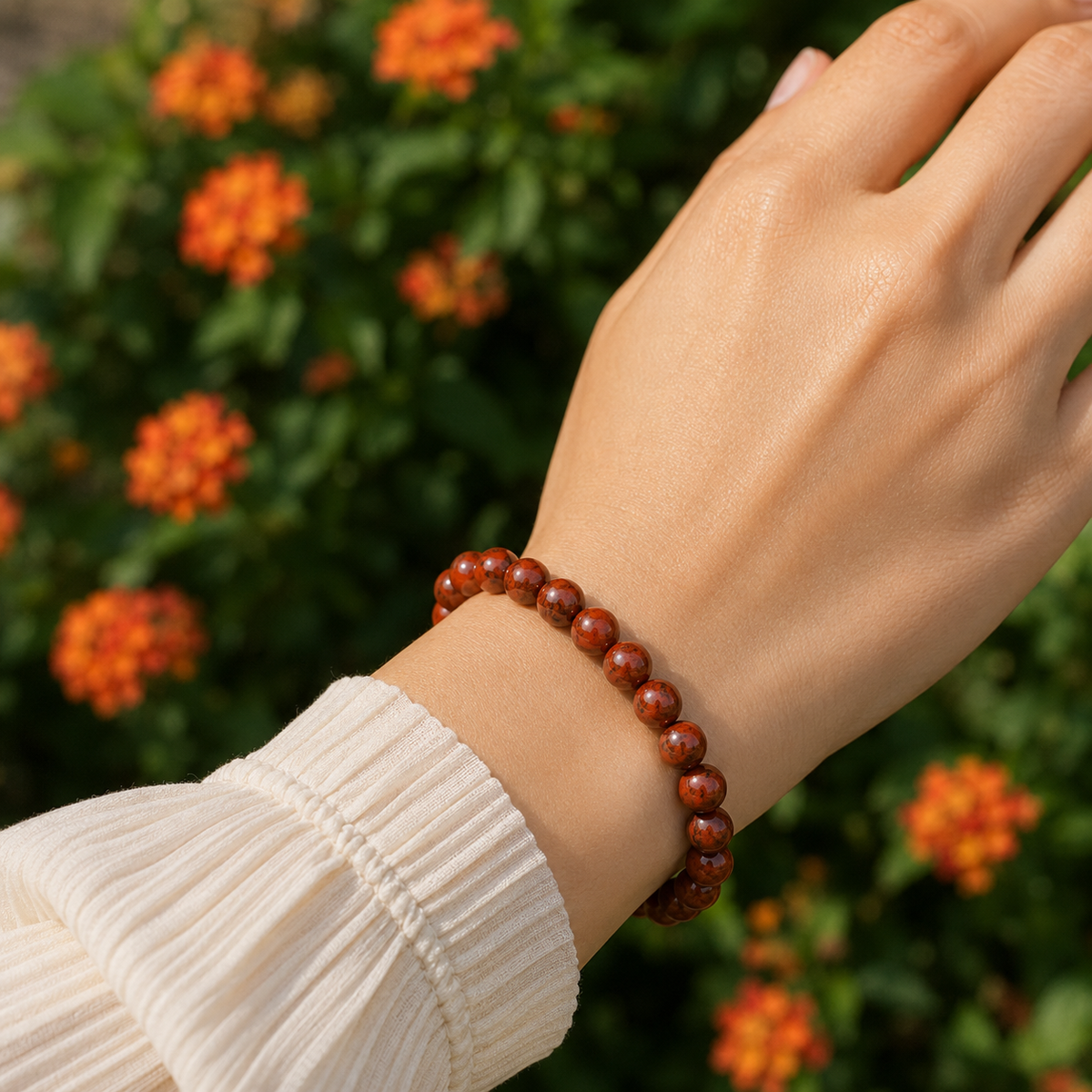Red Jasper Bracelet | Red Jasper Crystal Bracelet (Manifestation and Inner Peace)