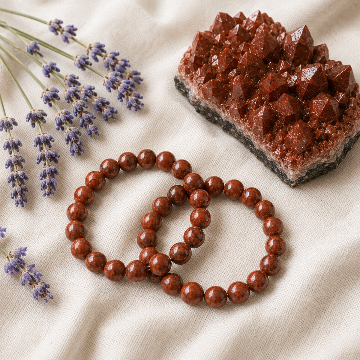 Red Jasper Bracelet | Red Jasper Crystal Bracelet (Manifestation and Inner Peace)