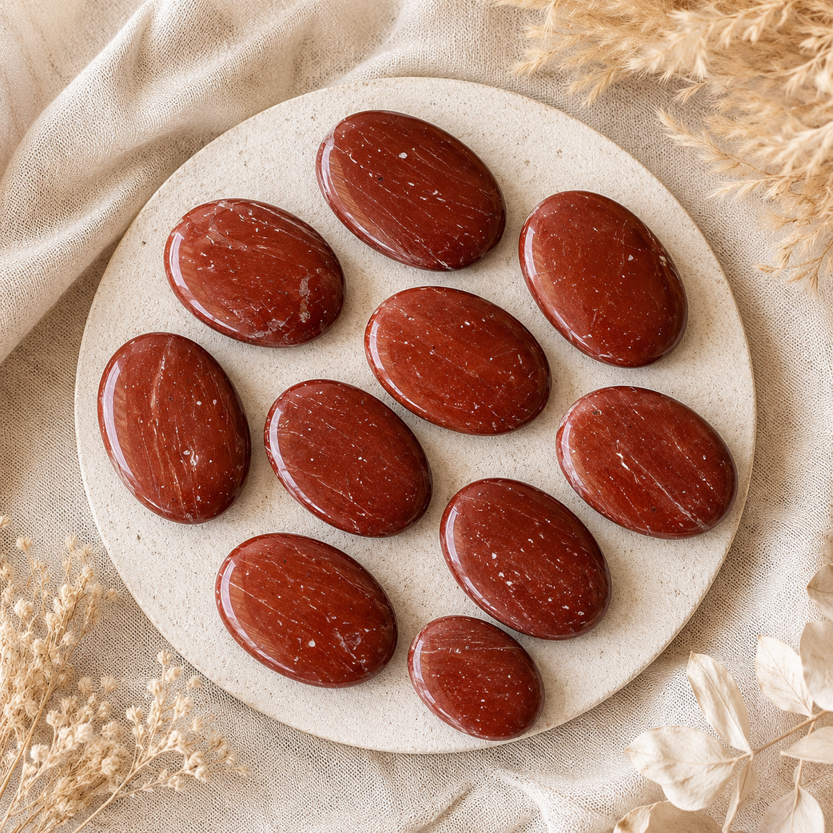 Red Jasper Pocket Stones (Generosity and Balance)