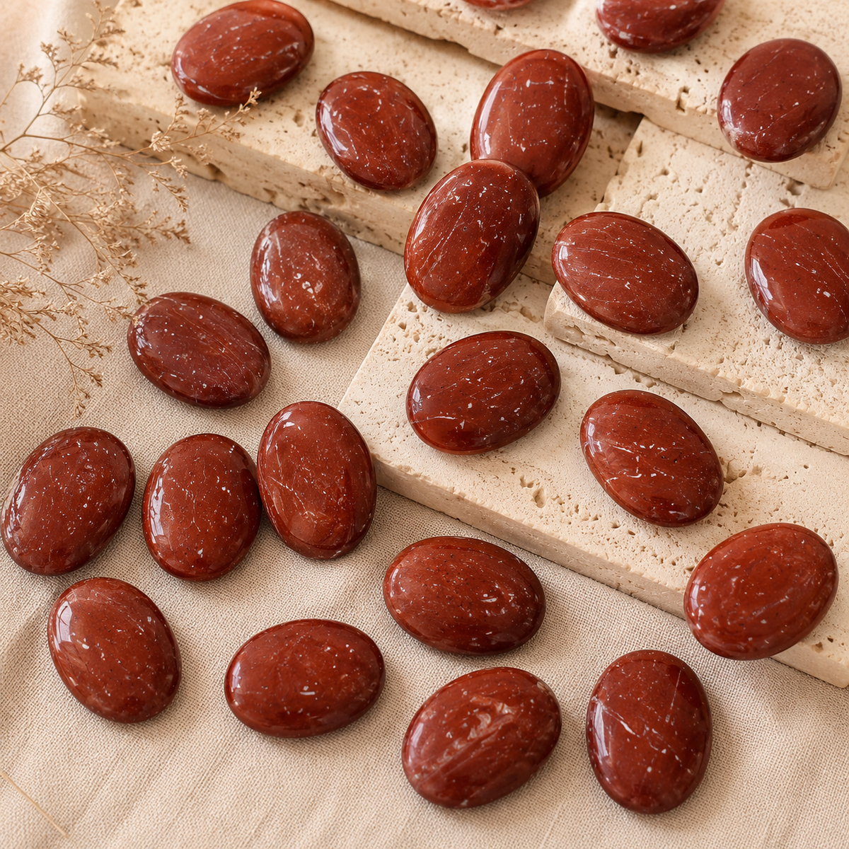 Red Jasper Pocket Stones (Generosity and Balance)