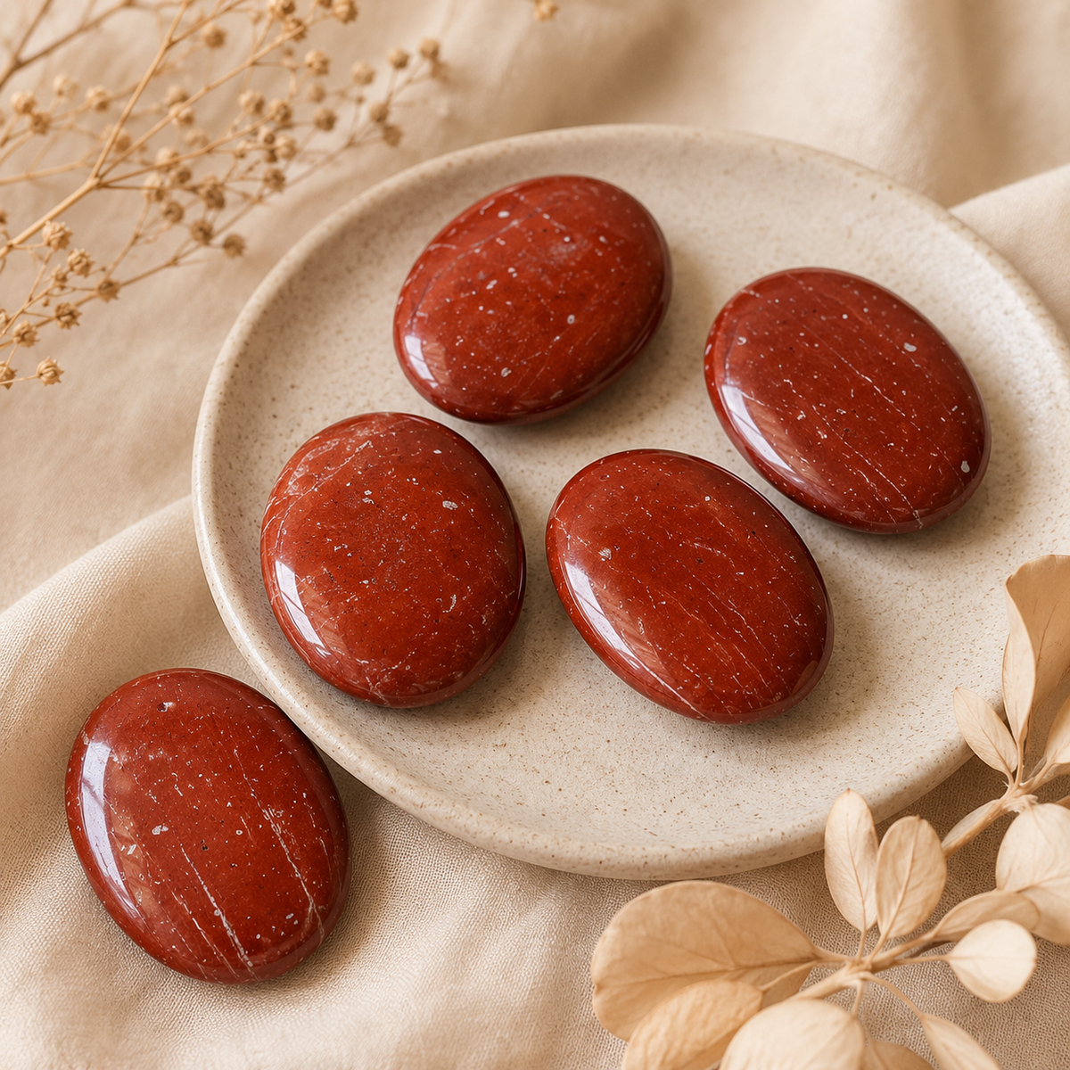 Red Jasper Pocket Stones (Generosity and Balance)