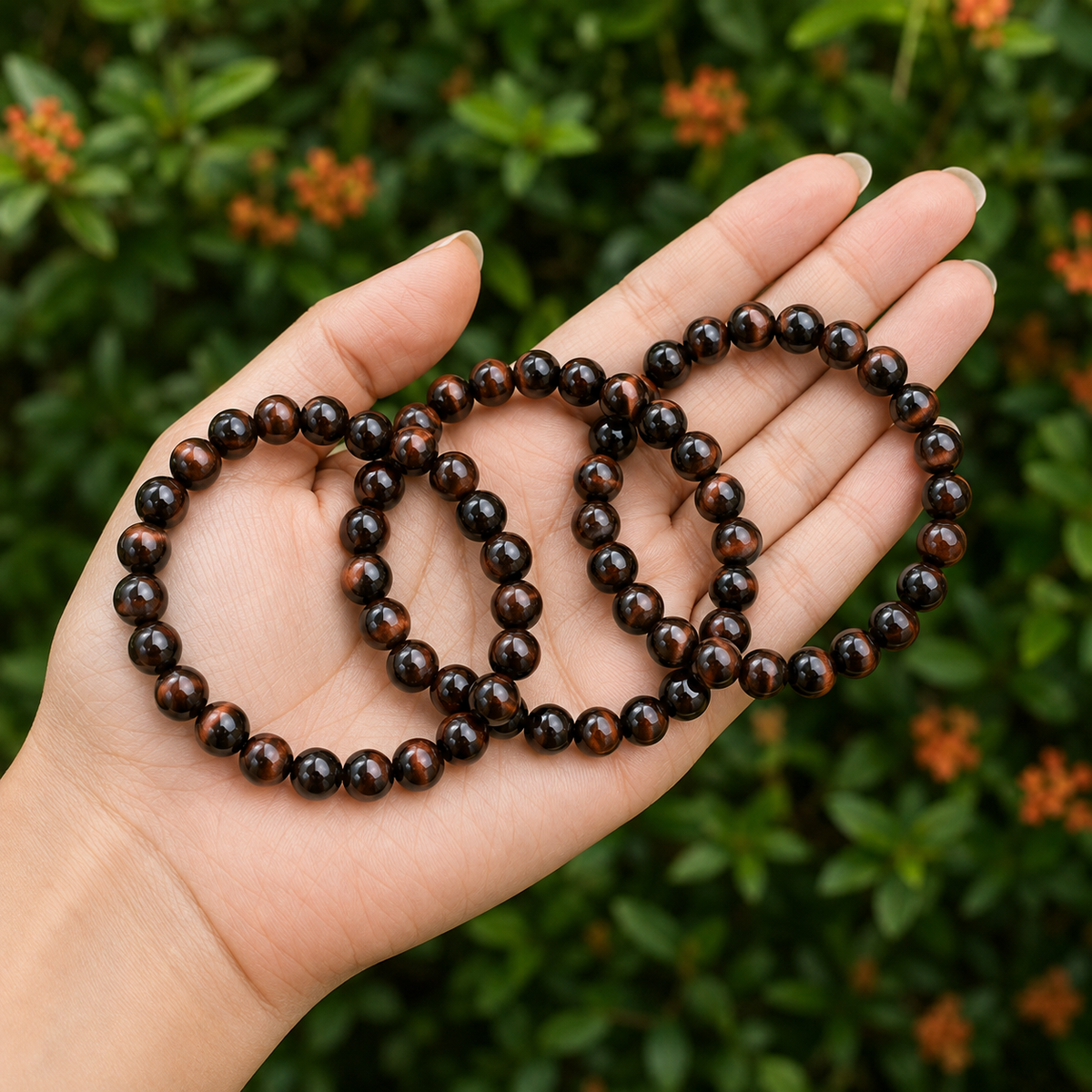 Red Tiger Eye Bracelet | Vintage Tiger Eye Bracelet (Happiness and Self Discovery)