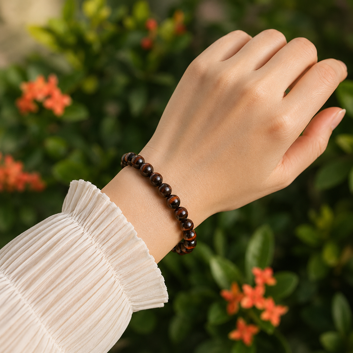 Red Tiger Eye Bracelet | Vintage Tiger Eye Bracelet (Happiness and Self Discovery)