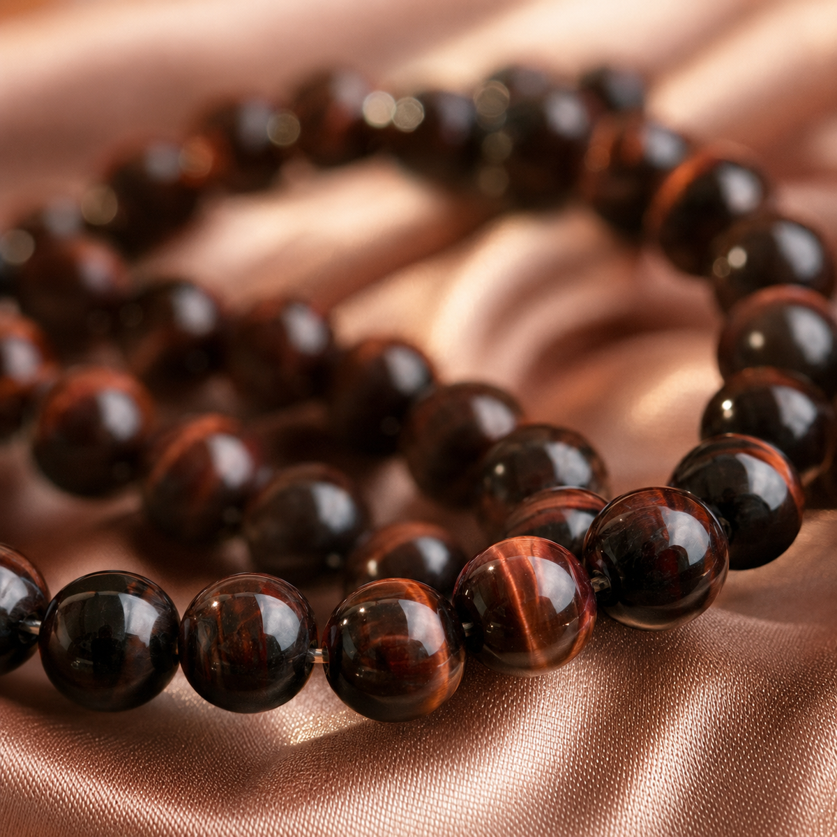Red Tiger Eye Bracelet | Vintage Tiger Eye Bracelet (Happiness and Self Discovery)