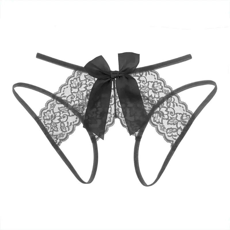 Women's Bowknot Lace Thong for Festivals and Daily Wear