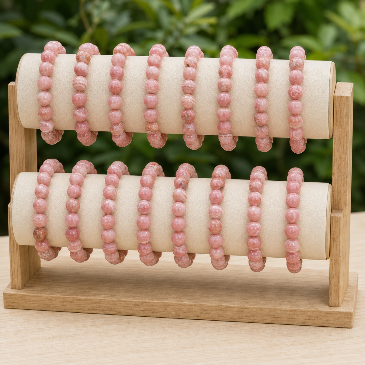 Rhodochrosite Bracelet | Rhodochrosite Crystal Bracelet (Compassion and Relaxation)