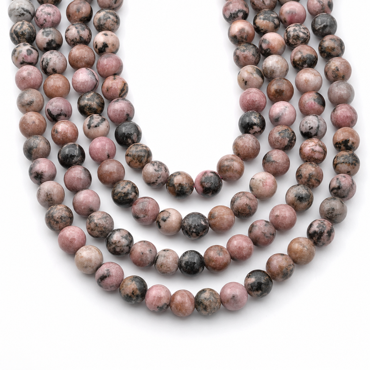 Rhodonite Beads, Natural Round Crystal Beads 4mm to 12mm