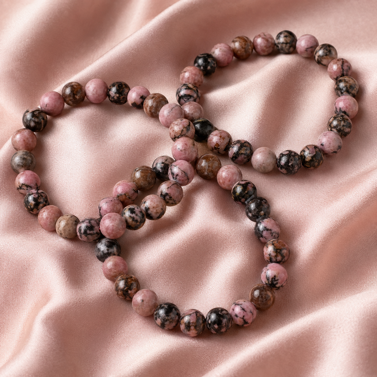 Rhodonite Bracelet (Empathy and Dispelling Negative Energy).