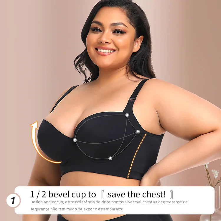 Seamless Sports Bra with Shaping Back Design (Plus Size) - Lingerie