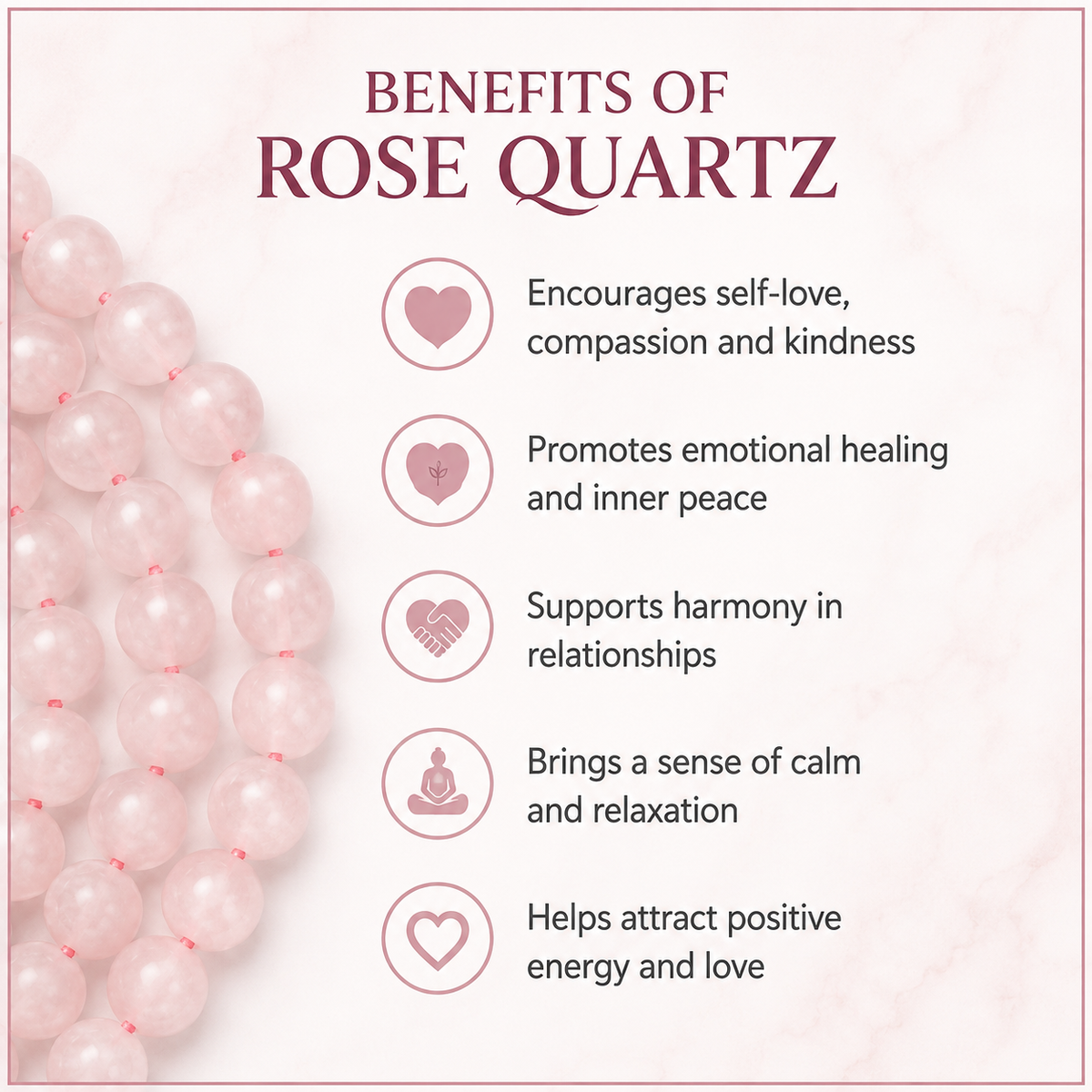 Rose Quartz Beads, Natural Round Crystal Beads 4mm to 12mm
