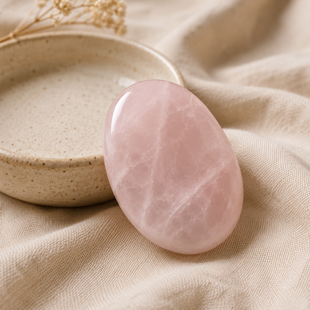 Rose Quartz Pocket Stones (Anxiety Relief and Relaxation)