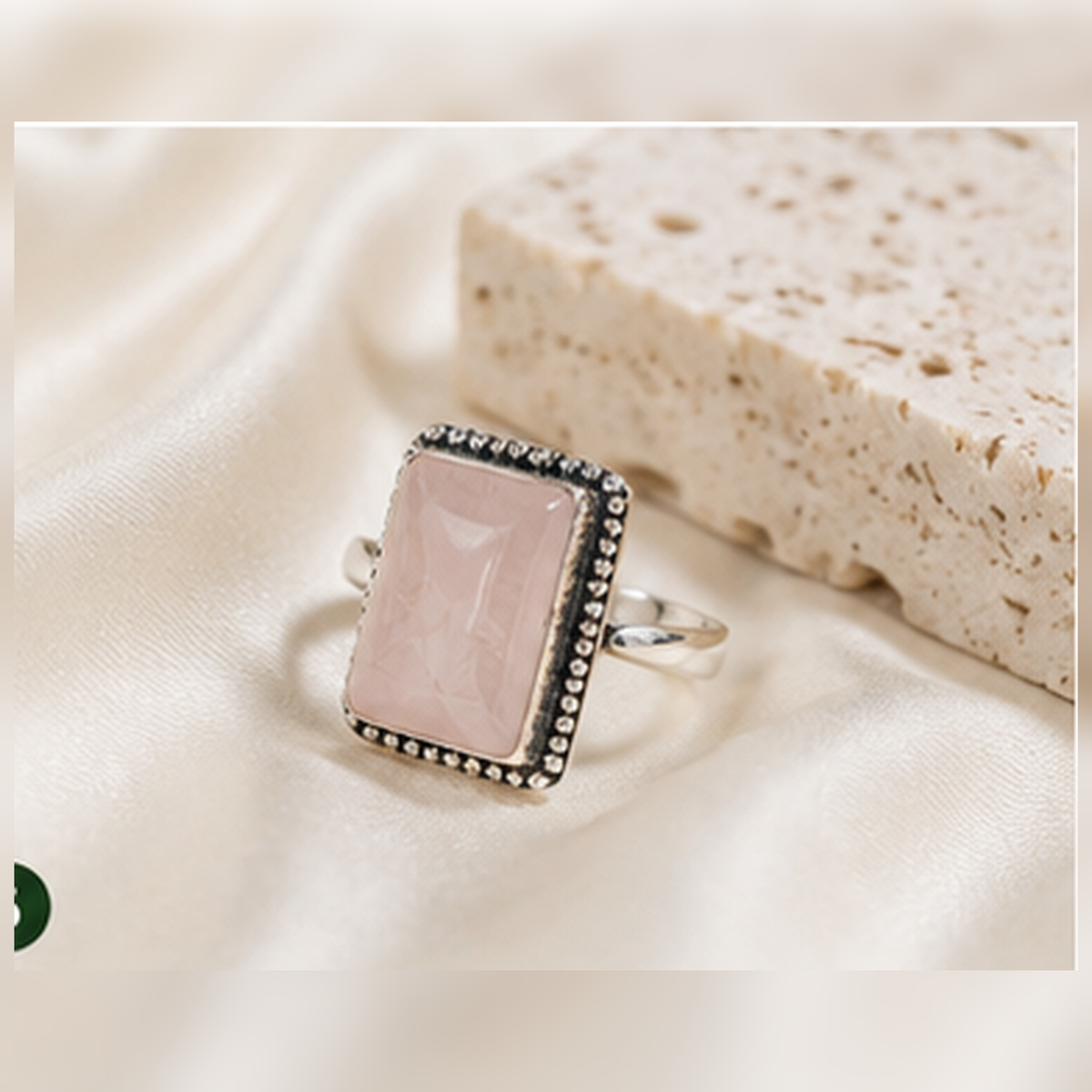 Rose Quartz rings – Gemstone rings Natural Crystal Healing Jewelry Collection
