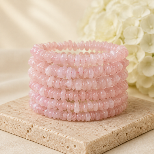 Rose Quartz Chip Bracelet (Creativity and Calming)