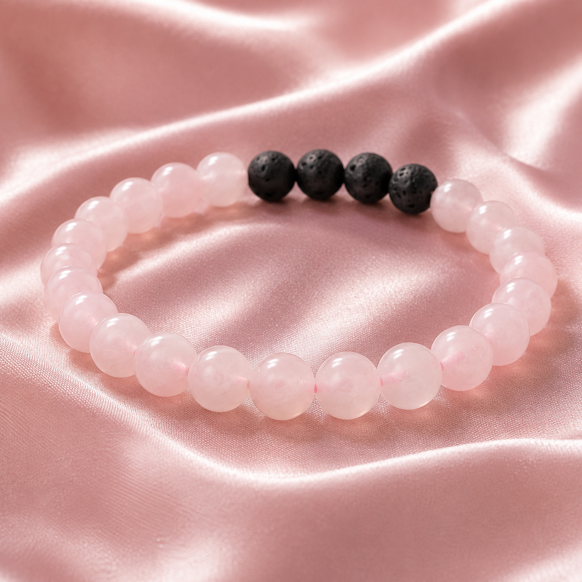 Rose Quartz Diffuser Bracelet, Lava Diffuser Jewelry, Aromatherapy, Essential Oil Bracelet, Spiritual Gift, Yoga Gift for Her