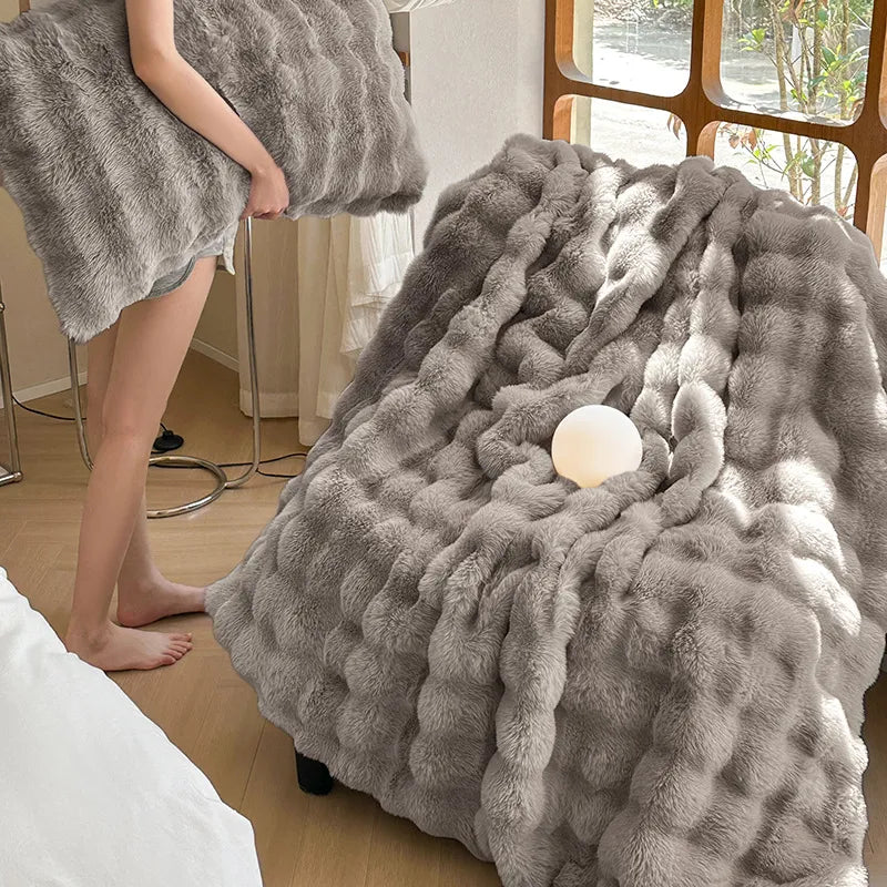 🐰❄️ Rex Rabbit Velvet Blanket
