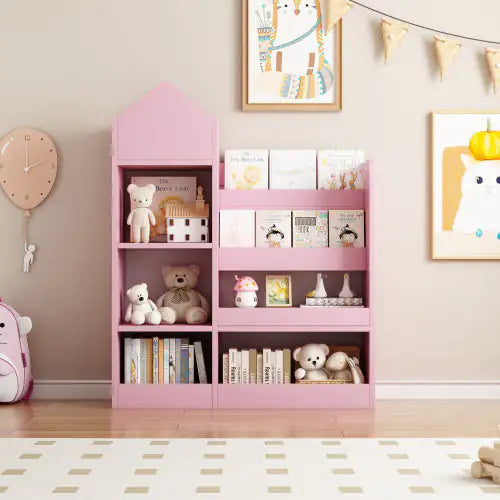 Children's pink Wooden Bookshelf